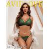 imageAvidlove Lingerie Set for Women Lace Bra And Panty Set See Through Sexy Lingerie 2 Piece SetGreen