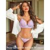 imageAvidlove Lingerie Set for Women Lace Bra And Panty Set See Through Sexy Lingerie 2 Piece SetLilac