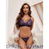 imageAvidlove Lingerie Set for Women Lace Bra And Panty Set See Through Sexy Lingerie 2 Piece SetNavy Blue