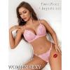 imageAvidlove Lingerie Set for Women Lace Bra And Panty Set See Through Sexy Lingerie 2 Piece SetPink