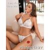 imageAvidlove Lingerie Set for Women Lace Bra And Panty Set See Through Sexy Lingerie 2 Piece SetWhite