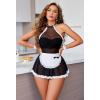 imageAvidlove Lingerie Sets for Women Sexy Babydoll Cute Teddy Lingerie Lace Maid OutfitBlack