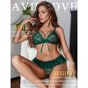 imageAvidlove Sexy Lingerie Set for Women Lace Bra and Panty Sets 2 Piece Sheer Babydoll Outfits SXXLGreen
