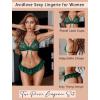 imageAvidlove Sexy Lingerie Set for Women Lace Bra and Panty Sets 2 Piece Sheer Babydoll Outfits SXXLGreen