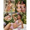 imageAvidlove Sexy Lingerie Set for Women Lace Bra and Panty Sets 2 Piece Sheer Babydoll Outfits SXXLPink