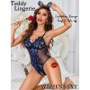imageAvidlove Sexy Lingerie for Women One Piece Lingerie Deep V Teddy Babydoll Sexy Lace BodysuitNavy Blue
