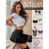 imageAvidlove Sexy Mini Skirt for Women Solid Ruffle Lingerie Skirt Short SkirtsBlack