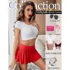 imageAvidlove Sexy Mini Skirt for Women Solid Ruffle Lingerie Skirt Short SkirtsCarmine Red