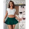imageAvidlove Sexy Mini Skirt for Women Solid Ruffle Lingerie Skirt Short SkirtsGreen