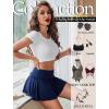imageAvidlove Sexy Mini Skirt for Women Solid Ruffle Lingerie Skirt Short SkirtsNavy Blue