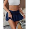 imageAvidlove Sexy Mini Skirt for Women Solid Ruffle Lingerie Skirt Short SkirtsNavy Blue