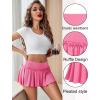 imageAvidlove Sexy Mini Skirt for Women Solid Ruffle Lingerie Skirt Short SkirtsPink