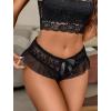 imageAvidlove Sexy Panties for Women Bikini Underwear Floral Lace Briefs with Cute Bow Center 14 PackBlack