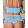imageAvidlove Sexy Panties for Women Bikini Underwear Floral Lace Briefs with Cute Bow Center 14 PackLight Blue
