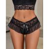 imageAvidlove Sexy Panties for Women Bikini Underwear Floral Lace Briefs with Cute Bow Center 14 PackWine Redblack