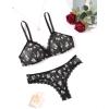 imageAvidlove Wireless Lace Lingerie Set Floral Print Bra and Panty Sets Cute Naughty OutfitsDaisy Xh33