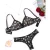 imageAvidlove Wireless Lace Lingerie Set Floral Print Bra and Panty Sets Cute Naughty OutfitsDaisy Xh33