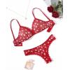 imageAvidlove Wireless Lace Lingerie Set Floral Print Bra and Panty Sets Cute Naughty OutfitsHeart Kt52