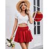 imageAvidlove Women Pleated Mini Skirt Y2k Drawstring Short Skirts Ruched Skater Skirt Cute Rave OutfitRed