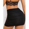 imageAvidlove Women Skirt Ruched Bodycon Double Layer Club Casual Mini SkirtBlack