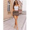 imageAvidlove Women Skirt Ruched Bodycon Double Layer Club Casual Mini SkirtLeopard
