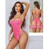 imageAvidlove Women Teddy Lingeries Sexy Lingerie Strappy Lace Bodysuit Deep V One Piece BabydollRose Red
