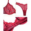 imageAvidlove Womens 2 Piece Lace Underwire Bra and Panty Sets Sexy Push Up Lingerie Set for WomenBurgundy