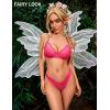 imageAvidlove Womens 2 Piece Lace Underwire Bra and Panty Sets Sexy Push Up Lingerie Set for WomenRose Red