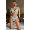 imageAvidlove Womens 2 Piece Lace Underwire Bra and Panty Sets Sexy Push Up Lingerie Set for WomenSky Blue