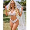 imageAvidlove Womens 2 Piece Lace Underwire Bra and Panty Sets Sexy Push Up Lingerie Set for WomenWhite