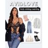 imageAvidlove Womens Deep V Teddy Lingerie Sexy Lace Bodysuit Cut Out Garter Lingerie SetsBlack