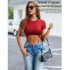 imageAvidlove Womens Sexy Cut Out Lingerie Bodysuit Short Sleeve Tshirt Body Suits Slim Fit Crew Neck Crop TopsWine Red