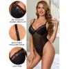 imageAvidlove Womens Sheer Mesh Bodysuit with Lace Trim Sexy Camisole Date Nights ClubwearBlack