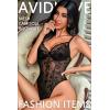 imageAvidlove Womens Sheer Mesh Bodysuit with Lace Trim Sexy Camisole Date Nights ClubwearBlack Floral