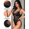 imageAvidlove Womens Sheer Mesh Bodysuit with Lace Trim Sexy Camisole Date Nights ClubwearBlack Floral