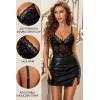 imageAvidlove Womens Sheer Mesh Bodysuit with Lace Trim Sexy Camisole Date Nights ClubwearBlack02