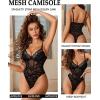 imageAvidlove Womens Sheer Mesh Bodysuit with Lace Trim Sexy Camisole Date Nights ClubwearBlack02