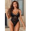 imageAvidlove Womens Sheer Mesh Bodysuit with Lace Trim Sexy Camisole Date Nights ClubwearBlack02
