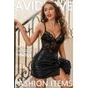 imageAvidlove Womens Sheer Mesh Bodysuit with Lace Trim Sexy Camisole Date Nights ClubwearBlack02