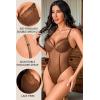 imageAvidlove Womens Sheer Mesh Bodysuit with Lace Trim Sexy Camisole Date Nights ClubwearBrown