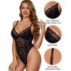 imageAvidlove Womens Sheer Mesh Bodysuit with Lace Trim Sexy Camisole Date Nights ClubwearLeopard Pattern