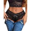 imageAvidlove Sexy Panties for Women Bikini Underwear Floral Lace Briefs with Cute Bow Center 14 PackBlack