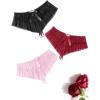 imageAvidlove Sexy Panties for Women Bikini Underwear Floral Lace Briefs with Cute Bow Center 14 PackWine Redblackpink