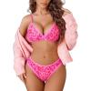 imageAvidlove Wireless Lace Lingerie Set Floral Print Bra and Panty Sets Cute Naughty OutfitsLeopard An268