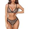 imageAvidlove Wireless Lace Lingerie Set Floral Print Bra and Panty Sets Cute Naughty OutfitsLeopard An599