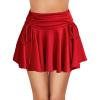 imageAvidlove Women Pleated Mini Skirt Y2k Drawstring Short Skirts Ruched Skater Skirt Cute Rave OutfitRed