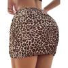 imageAvidlove Women Skirt Ruched Bodycon Double Layer Club Casual Mini SkirtLeopard