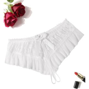 imageAvidlove Sexy Panties for Women Bikini Underwear Floral Lace Briefs with Cute Bow Center 14 PackWhite
