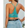 imageAvidlove Bralettes for Women Lace Wireless Bra V Neck Racerback Crop Top Adjustable Lingerie No PaddedLight Blue