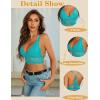 imageAvidlove Bralettes for Women Lace Wireless Bra V Neck Racerback Crop Top Adjustable Lingerie No PaddedLight Blue
